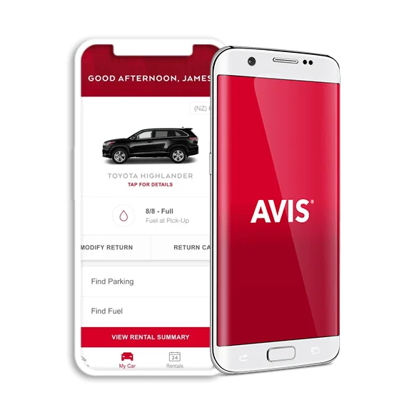 The Avis Car Rental Mobile App, showcased in Appingine's portfolio