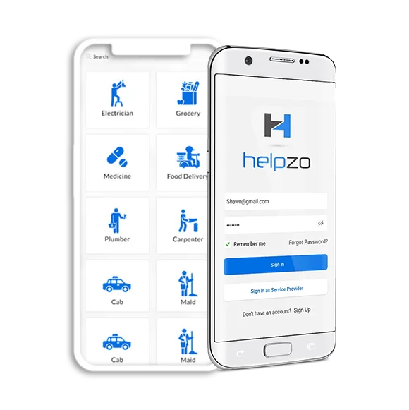 Helpzo Mobile App is required to be featured in Appingine's portfolio.