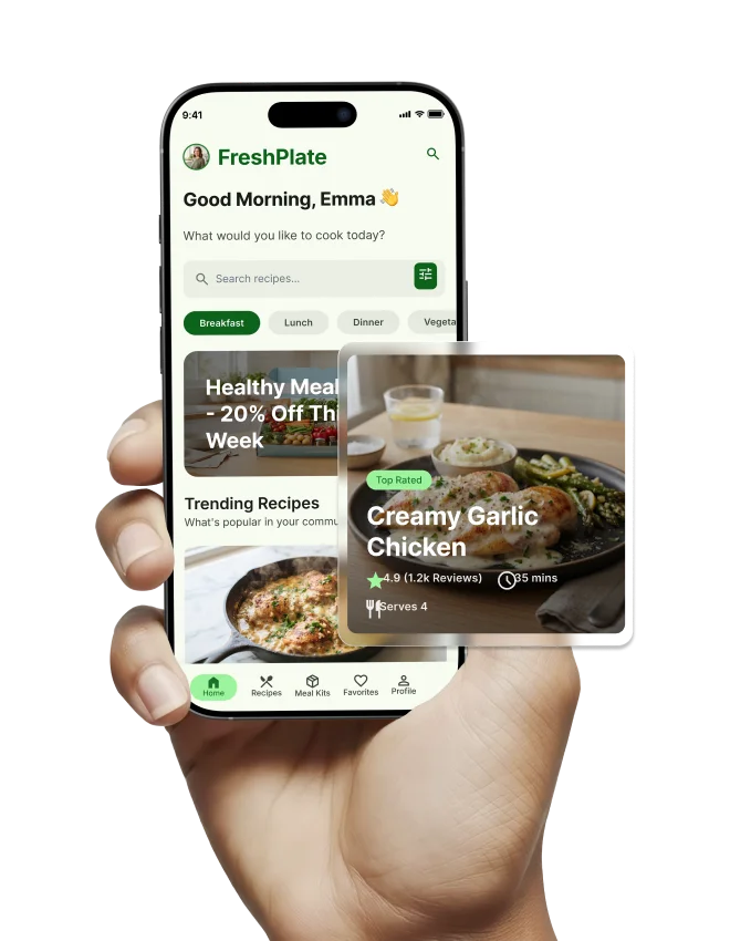 FreshPlate - Recipe & Meal Kit Mobile App preview
